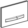 Geberit Sigma50 115.788.SD.2 Plaque de déclenchement pour chasse d'eau 2 débits Métal chromé Verre fumé miroir