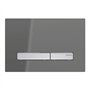 Geberit Sigma50 115.788.SD.2 Plaque de déclenchement pour chasse d'eau 2 débits Métal chromé Verre fumé miroir