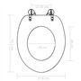 vidaXL Siège de Toilette Couvercle à Fermeture en Douceur Cuvette Siège Lunette Abattant Salle de Bains Maison Intérieur Salle d
