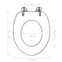 vidaXL Siège WC Couvercle à Fermeture en Douceur Siège de Toilette Cuvette Siège Lunette Abattant Salle de Bains Maison Salle d'