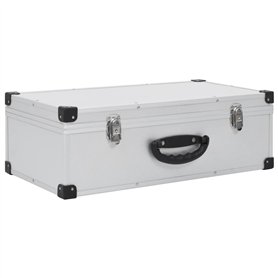 vidaXL Etui de CD pour 80 CD Boîte de Rangement de CD Boîtier Coffre de Rangement de CD Bac de Rangement Boîte pour Stockage Alu