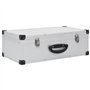 vidaXL Etui de CD pour 80 CD Boîte de Rangement de CD Boîtier Coffre de Rangement de CD Bac de Rangement Boîte pour Stockage Alu