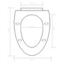 vidaXL Abattant WC à Fermeture en DouceurSiège de Toilette Cuvette Lunette de Toilette Salle de Bains Maison Restaurant Magasin 