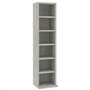 vidaXL Meuble CD Gris Cement 21 x 16 x 88 cm AgglomÃƒrÃƒ