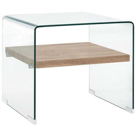 vidaXL Table Basse Table d'Appoint Table de Salon Bout de Canapé Table de Canapé Salle de Séjour Intérieur Maison Clair 50x50x45
