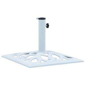 vidaXL Socle de Parasol Blanc 12 kg 49 cm Fonte