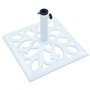 vidaXL Socle de Parasol Blanc 12 kg 49 cm Fonte