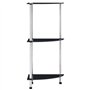 vidaXL Regal mit 3 Ebenen Schwarz 30 x 30 x 67 cm Hartglas