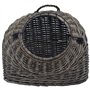 vidaXL Cage de Transport pour Chats Gris 50x42x40 cm Saule Naturel