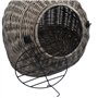vidaXL Cage de Transport pour Chats Gris 50x42x40 cm Saule Naturel