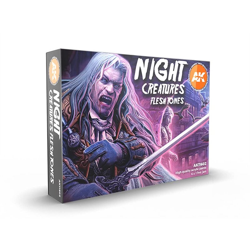 AK Interactive AK11602 Tons de Peau Créatures Nocturnes 6x17ml