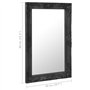 vidaXL Miroir Mural Style Baroque Noir 50 x 80 cm