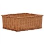 VidaXL 4 pièces Corbeille empilable en osier marron