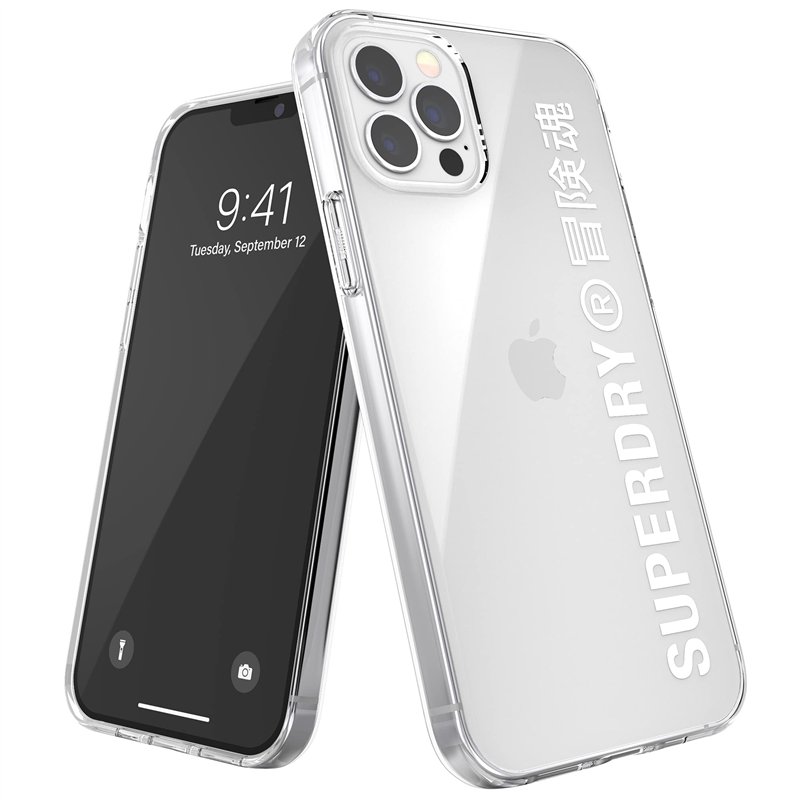 Superdry 42596 Coque de Protection Transparente pour iPhone 12 / iPhone 12 Pro 6.1