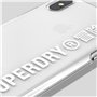 Superdry Coque de Protection Compatible avec iPhone X, Coque iPhone XS, Coque Transparente, Transparente, Transparente/Blanche.