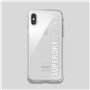 Superdry Coque de Protection Compatible avec iPhone X, Coque iPhone XS, Coque Transparente, Transparente, Transparente/Blanche.