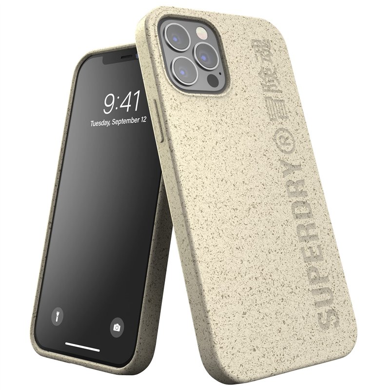 Superdry 42624 Coque de Protection pour iPhone 12 Pro 6.1 - Compostable - Matériaux à Base de matières Bio pour iPhone 12 / iPho