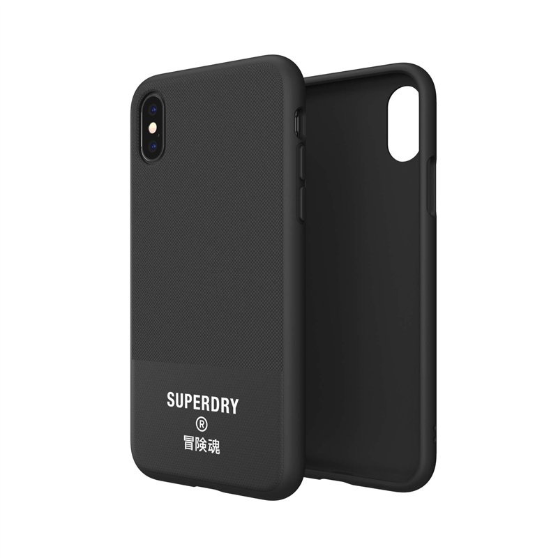 Image secondaire de Superdry Coque de Protection en Toile moulée pour iPhone X, Noir