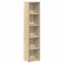 vidaXL Armoires à CD 2 pcs Chêne sonoma 21x16x93,5 cm Aggloméré