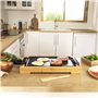 Cecotec Tasty&Grill 2000 Plancha électrique en bambou Puissance 2 000 W, structure en bambou, thermostat réglable, plaque plate,
