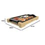 Cecotec Tasty&Grill 2000 Plancha électrique en bambou Puissance 2 000 W, structure en bambou, thermostat réglable, plaque plate,