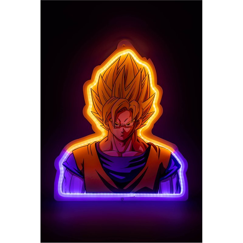Image secondaire de Teknofun - Licence Officiel Dragon Ball Z - Décoration lumineuse style néon GOKU Super Sayan 40 cm - Décoration lumineuse - câbl