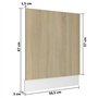 vidaXL Panneau de Particules pour Lave-Vaisselle avec plinthe - 59,5 x 3 x 67 cm