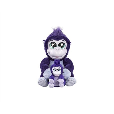 Animagic - Maman et Bébé Gorilles Tiki et Toko. 2 Peluches Singe Interactives. Jouets Electroniques - A Partir de 3 Ans - Plus d