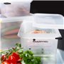 MasterPRO Foodies | Récipient hermétique | 17,6 x 16,2 x 10 cm contenance d'1,7 L | Couvercle double verrouillage | Indicateur d
