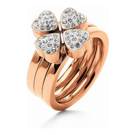 Folli Follie 3R0T064RC Bague en acier inoxydable pour femme Rose Taille 56