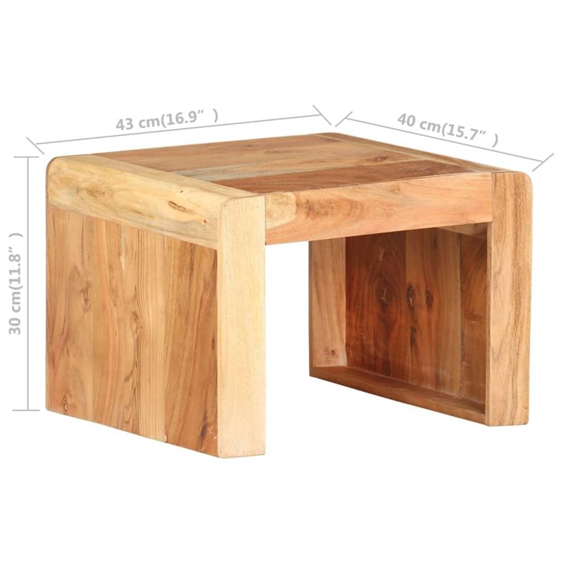 Image secondaire de Table d'appoint 43x40x30 cm Bois d'acacia Massif