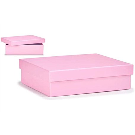 DKD Home Decor Boîte multifonction en carton rose, dimensions 8,5 x 5 x 12,5 cm