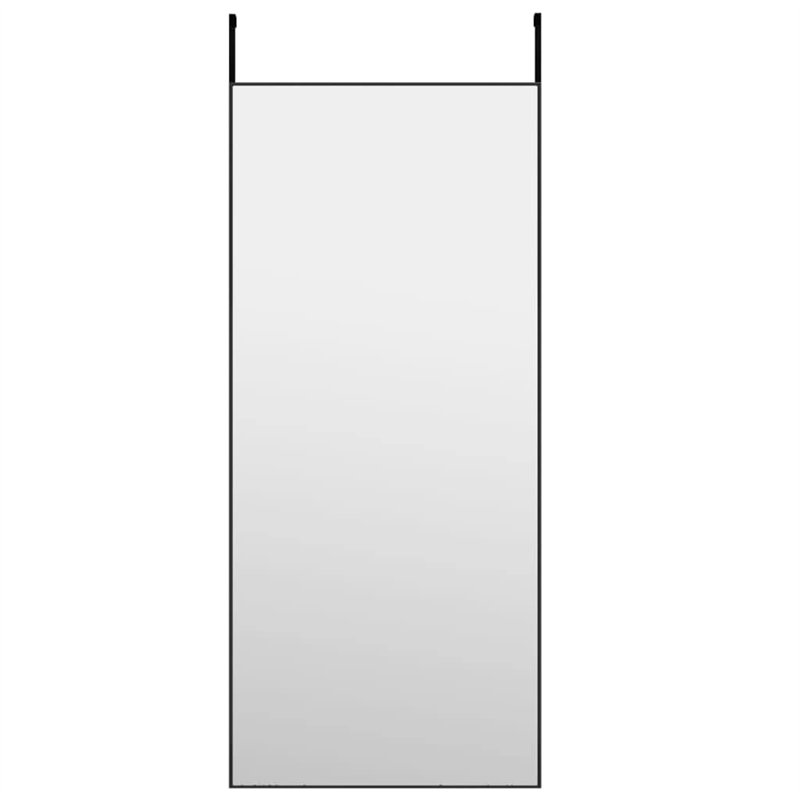 vidaXL Miroir de Porte Miroir Mural de Dressing Miroir Décoratif de Maquillage Entrée Chambre à Coucher Salon Noir 40x100 cm Ver