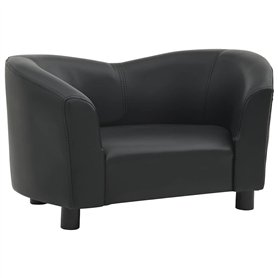 VidaXL Canapé pour chien Noir 67x41x39 cm Similicuir