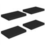 VidaXL Étagères murales flottantes 4 pcs Noir 40x23x3,8 cm MDF