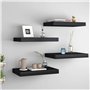 VidaXL Étagères murales flottantes 4 pcs Noir 40x23x3,8 cm MDF