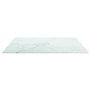 Dessus de table blanc 70x70 cm 6 mm verre trempé design marbre