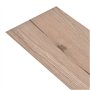 vidaXL Planche de Plancher Planche de Sol Revêtement de Sol Salon Salle de Séjour Intérieur PVC Autoadhésif 5,21 m² 2 mm Marron 