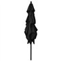 Parasol de jardin à 3 niveaux avec mât en aluminium noir