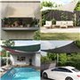 Voile d ombrage 160 g m² Noir 2x4 m PEHD