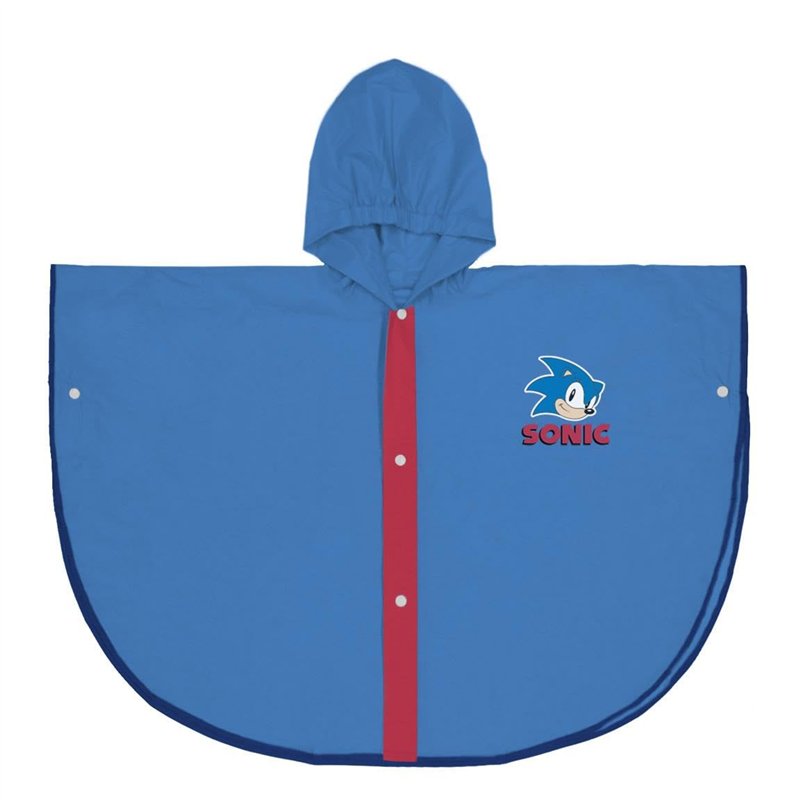 CERDÁ LIFE'S LITTLE MOMENTS Poncho imperméable Sonic pour Enfants, Bleu, 3-4 Ans Garçon