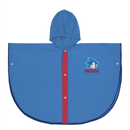 CERDÁ LIFE'S LITTLE MOMENTS Poncho imperméable Sonic pour Enfants, Bleu, 3-4 Ans Garçon