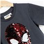 Spider-Man T-Shirt à Manches Courtes pour Enfant Gris foncé - Marque EAN : 8445484499919 - Taille : 7 Ans