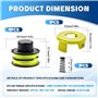 CHIHOLEN 4 Bobine Fil Coupe Bordure Compatible avec Ryobi RAC118 RAC119,Convient pour Ryobi RLT3025F,RLT3025S,RLT3525S,RLT2523,R