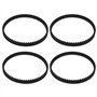 ECSiNG Lot de 4 courroies d'aspirateur compatibles avec Shark Rocket HV300 HV301 HV302 HV305 HV308 Series Noir Circonférence 207