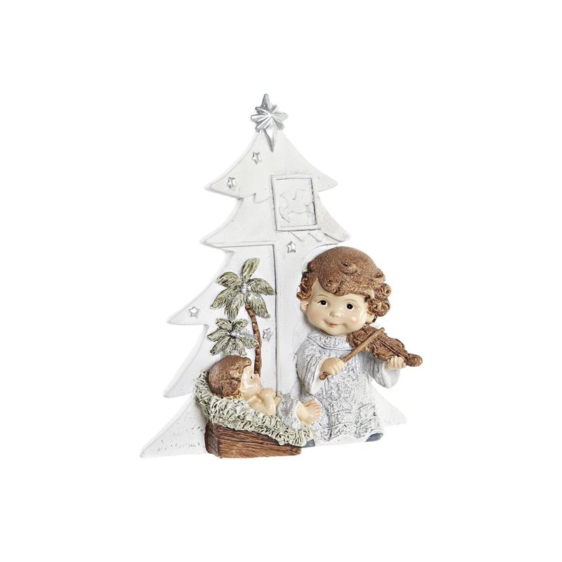 Crèche de Noël DKD Home Decor Argenté Marron Blanc Résine (13,6 x 5,2 x 15,9 cm)