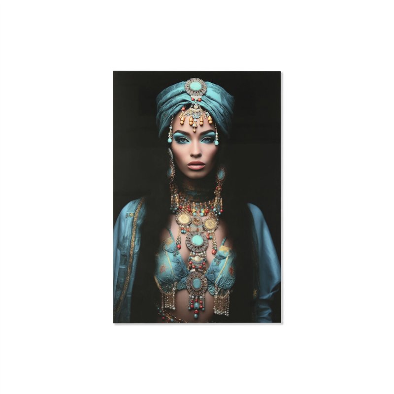 Cadre Home ESPRIT Bleu Noir Imprimé 100 x 0,4 x 150 cm