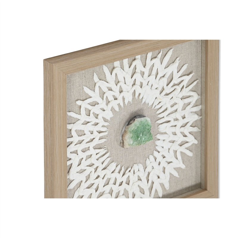 Image secondaire de Cadre Home ESPRIT Blanc Naturel Moderne 22 x 2 x 22 cm