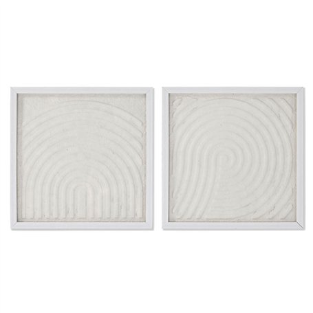 Cadre Home ESPRIT Blanc Naturel Moderne Scandinave 35 x 2 x 35 cm