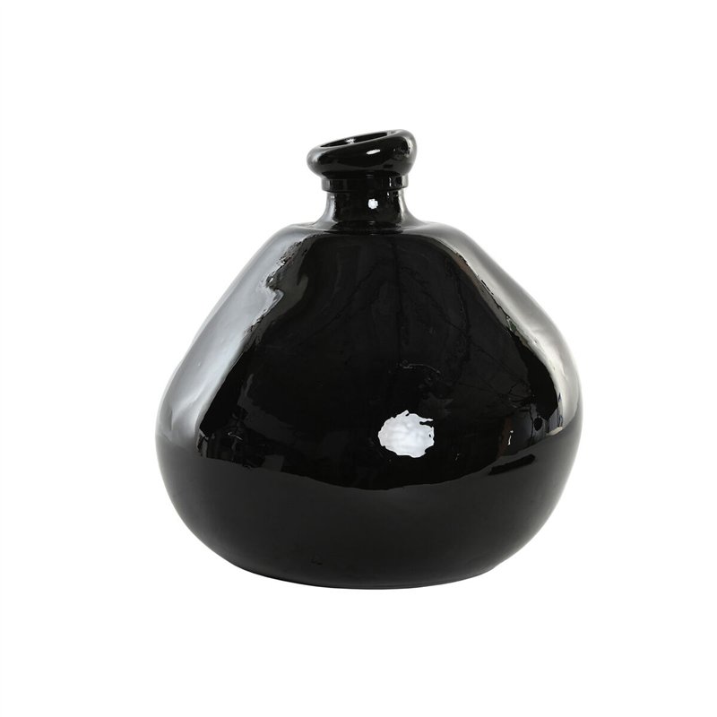 Vase Home ESPRIT Noir Cristal recyclé 31 x 31 x 32 cm